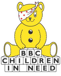 BBC's mascot Pudsey fra "Children in Need"-indsamlingen