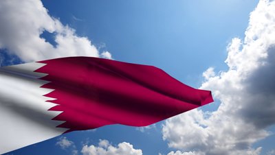 stock-footage-qatar-flag-animation-with-real-time-lapse-clouds